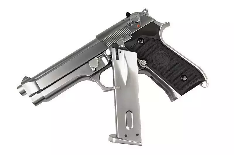 Replika pistole M92 v.2 (LED Box) - stříbrná