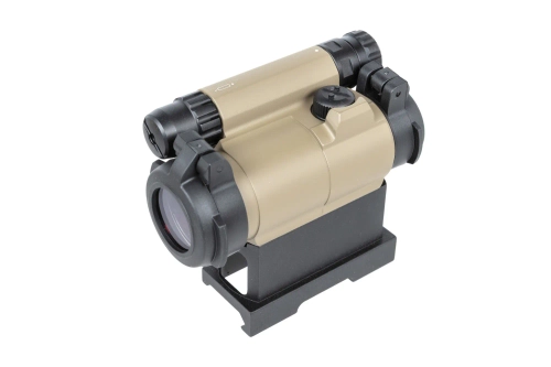 JJ Airsoft M5 red dot sight with low/QD Tan mount