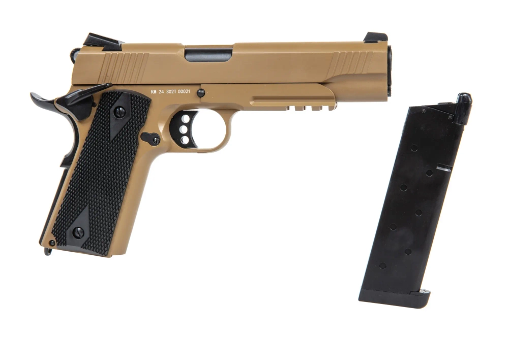 Replika van het pistool Double Bell M1911 302 Tan