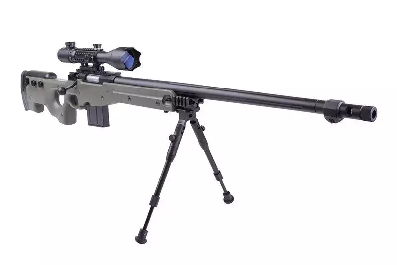 Réplique de fusil de précision 4402D (avec bipied et lunette) - Olive 