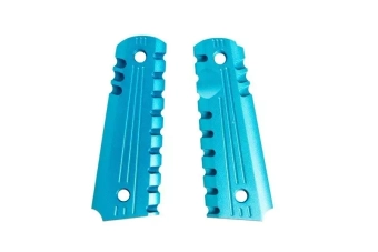 Revêtement en aluminium gripu pour pistolets type Colt 1911 - bleu