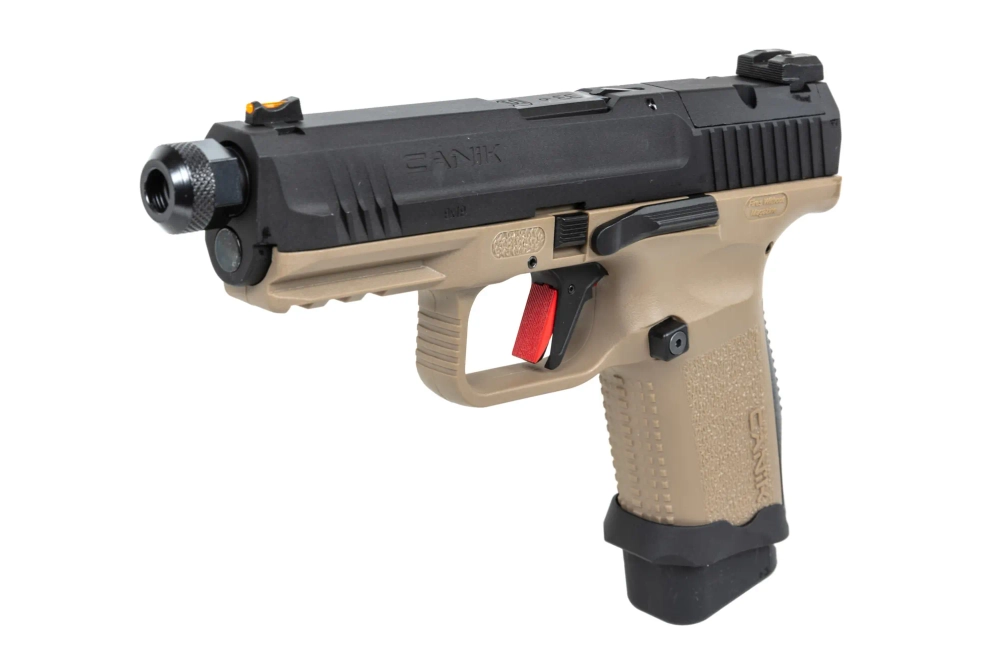 Pistola Cybergun x SAI Canik TP9 Elite Combat Gas Verde Medio Tan airsoft