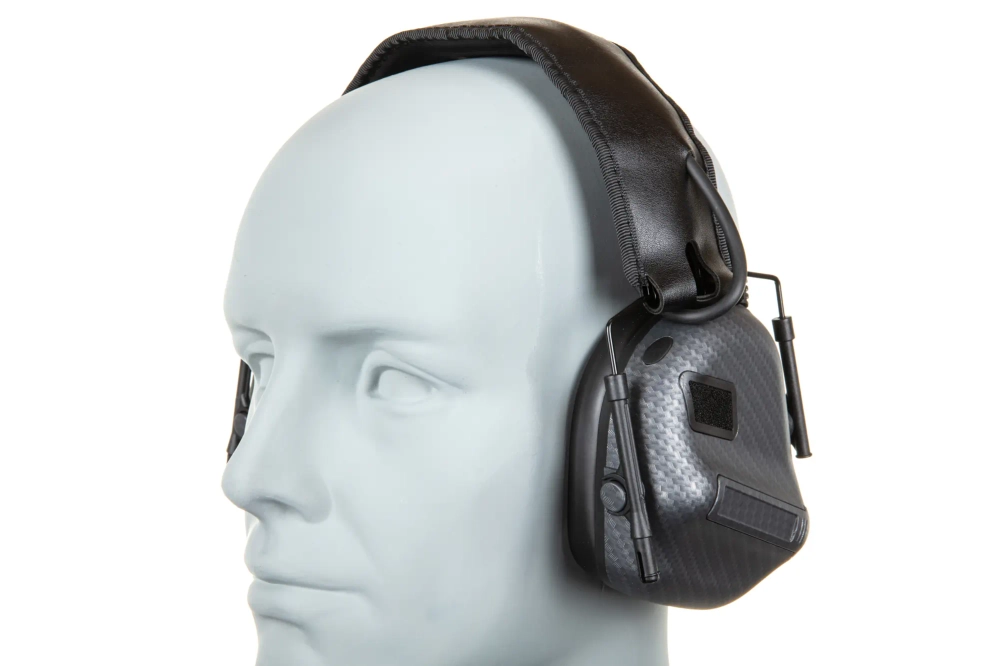 Protectores auditivos activos Wosport HD-12 IPSC Gen 5 red dotsión Fibra de Carbono