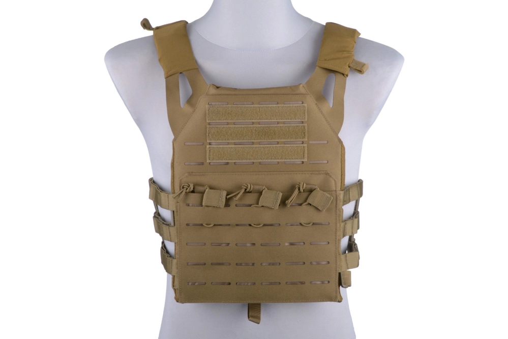 Gilet tactique jump Laser-Cut type - tan