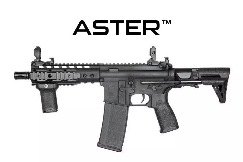 Réplica fusil SA-E12 PDW EDGE™ ASTER™ V2 Custom - negro