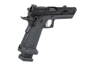 Pistole airsoft SRC Dark Viper DUAL POWER s pouzdrem a zeleným plynovým zásobníkem černá