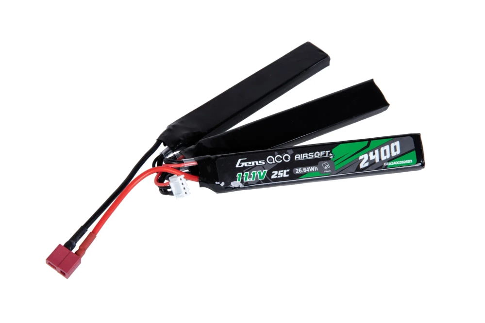 Batería Li-Po Gens Ace 25C 2400mAh 3S2P 11.1V Deans 3 módulos