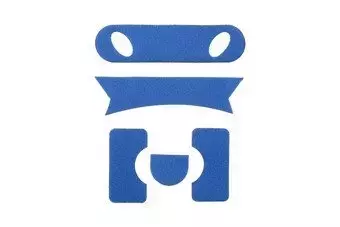 Jeu de velcro pour casquetype PJ - bleu