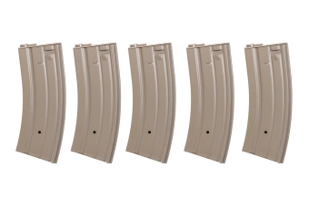 Zestaw 5 sztuk metalowych magazynków hi-cap 300 kulek Specna Arms Flat Dark Earth