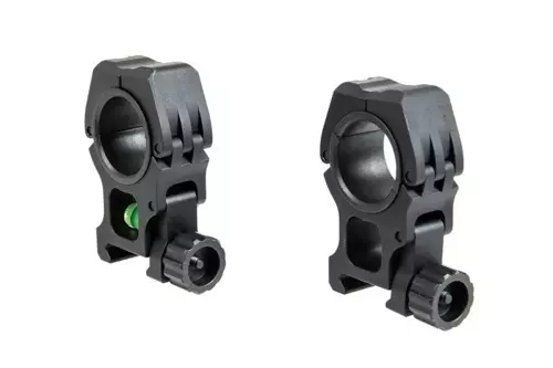 Montáž dalekohled 25,4-30mm M10 s libelou - černý