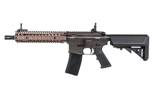 Carabina Golden Eagle Daniel Defense MK18 MC6593MTT GBB Plana Tierra Oscura airsoft