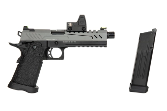Réplique de pistolet Hi-capa 5.1 Split Slide - gris/noir (avec viseur BDS) 