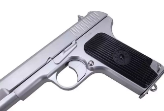 SR-33 green-gas pistol replica - silver limited version