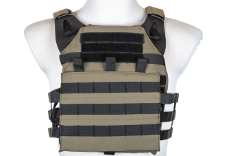 Specna Arms taktická vesta typu Plate Carrier s útočným panelem Ranger Green