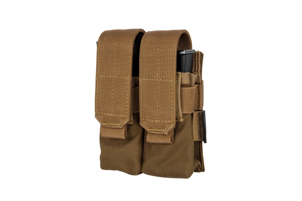 Pochette double pour chargeurs 9mm - Marron Coyote