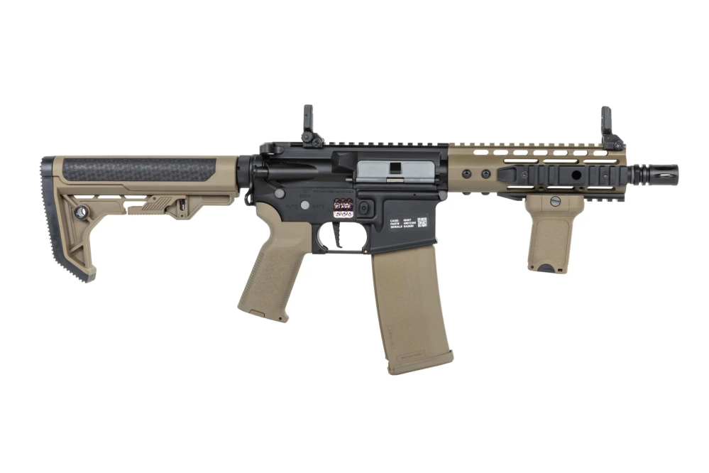 Specna Arms RRA SA-P12 PRIME™ HAL™ ETU Light Ops Stock airsoft Carbine High Torque Half-Tan Version