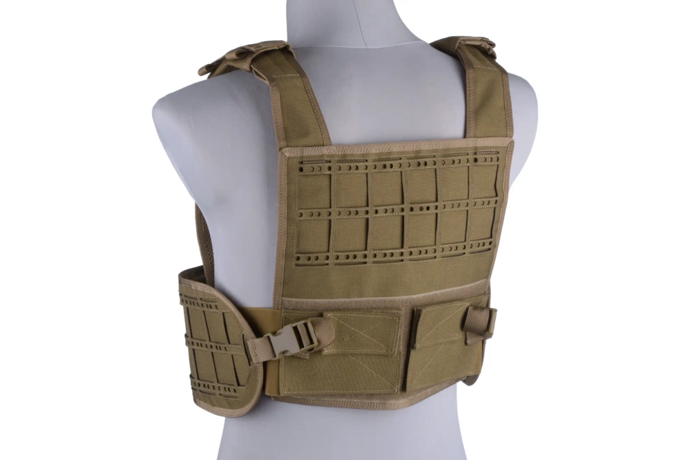 Léger gilet tactique Découpage au laser - tan