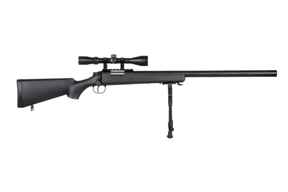 Réplique de sniper Specna Arms SA-S12 EDGE™ avec lunette et bipied Noir