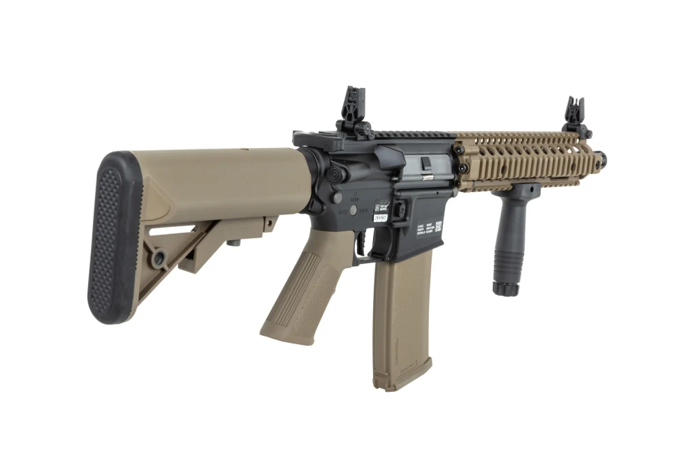 Specna Arms Daniel Defense® MK18 SA-P19 Prime™ HAL™ ETU ASG Karabijn Hoog Koppel Half-Tan Versie