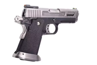Pistola de airsoft Hi-capun Velociraptor" de fuerza 3.8 - plata"