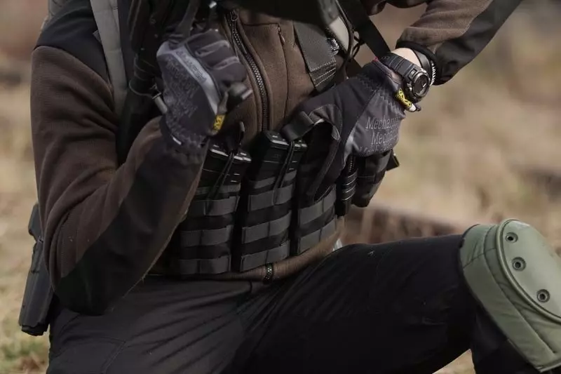 Potrójna ładownica Open I na magazynki AK/M4/G36 - czarna