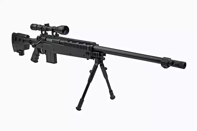 Airsoft pušky odstřelovací puška MB4407D - s dalekohledem a dvojnožkou
