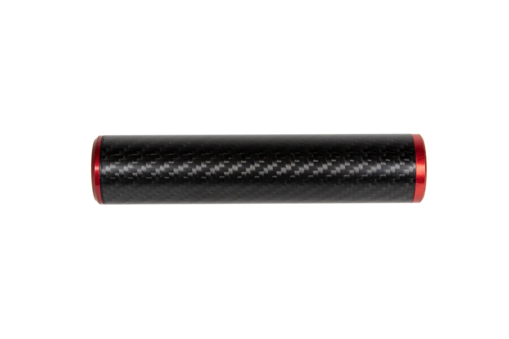 Silencieux carbone 30x150mm - Rouge
