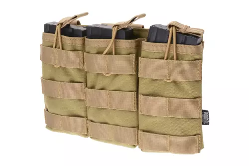Trojité pouzdro Open I pro zásobníky AK/M4/G36 - hnědé