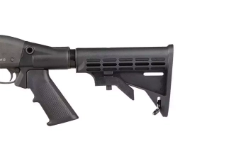 Fusil à pompe airsoft M870, version police avec flasque télescopique