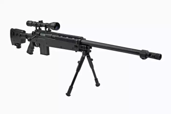 Airsoft pušky odstřelovací puška MB4407D - s dalekohledem a dvojnožkou