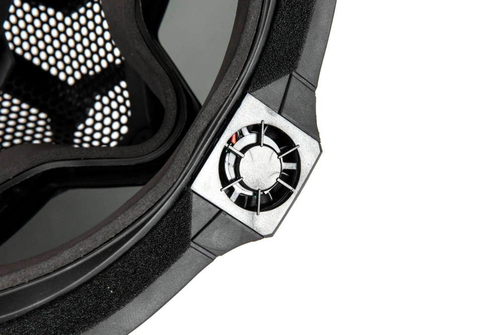 Mask with Goggles and Fan - Black