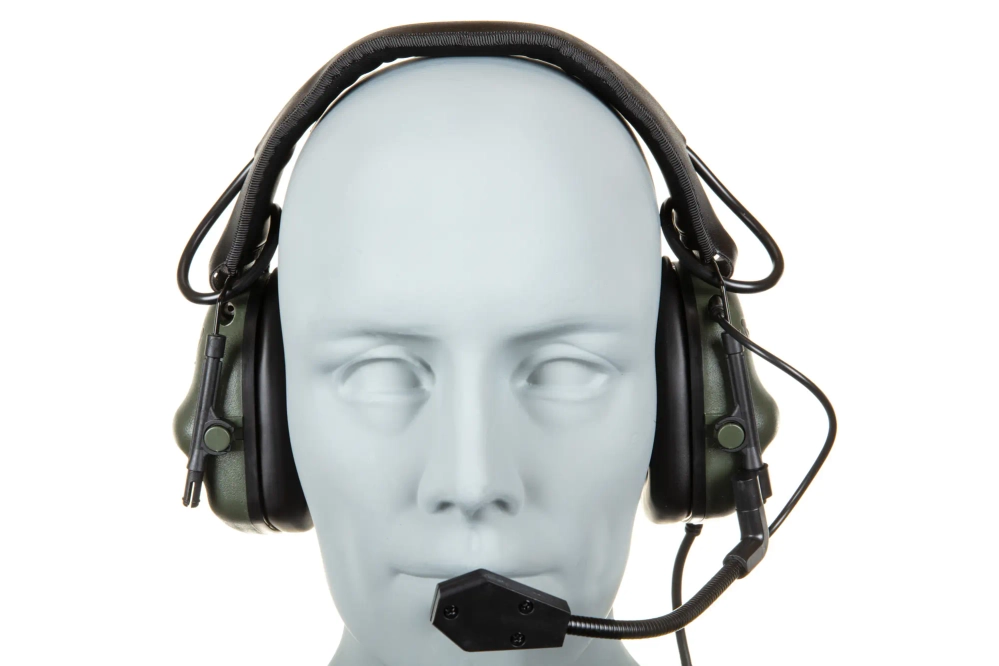 Auriculares tácticos Wosport HD-08 Gen. 5 Oliva