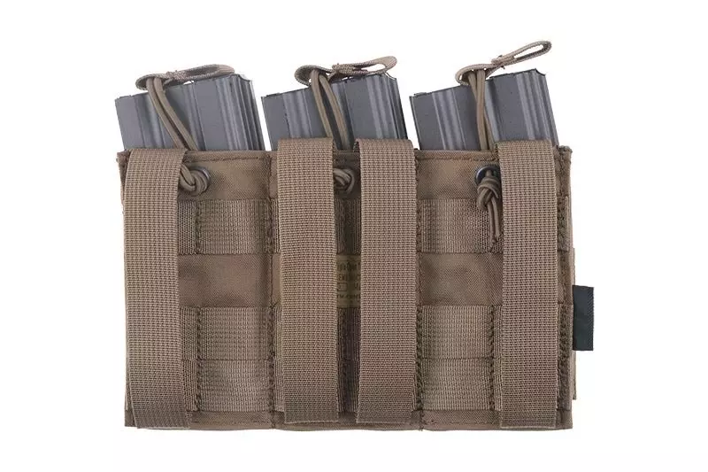 Potrójna ładownica Open Top na magazynki M4/M16 - coyote brown