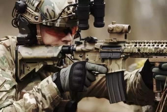 Replika celownika kolimatorowego Compact III (montaż wysoki + niski)  - tan