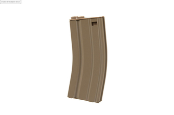 Chargeur mid-cap 100 pastilles pour répliques type M4/M16 - tan