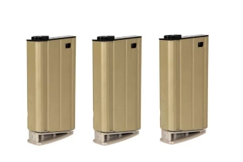 Set of 3 Mid-Cap 160 BB Magazines for SCAR H Replica - Tan