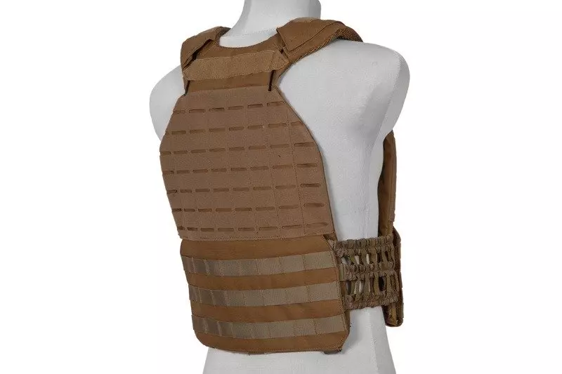 Kamizelka typu plate carrier molle/laser-cut - tan