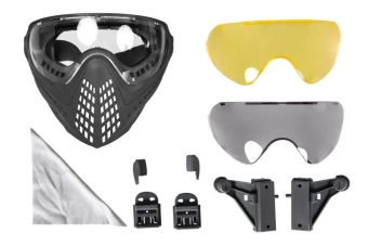 Navigator mask with goggles - black
