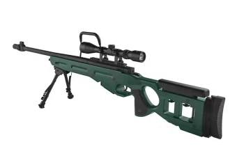 Replika karabinu snajperskiego SV-98 CORE™ z lunetą i dwójnogiem - russian green