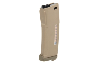 Polymerový zásobník Mid-Cap na 175 kuliček Tornado s atrapami nábojů pro repliky M4/M16 Tan
