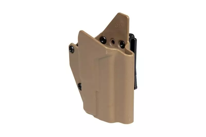 Composite Holster for G17 Replicas with Tactical Flashlight - Dark Earth
