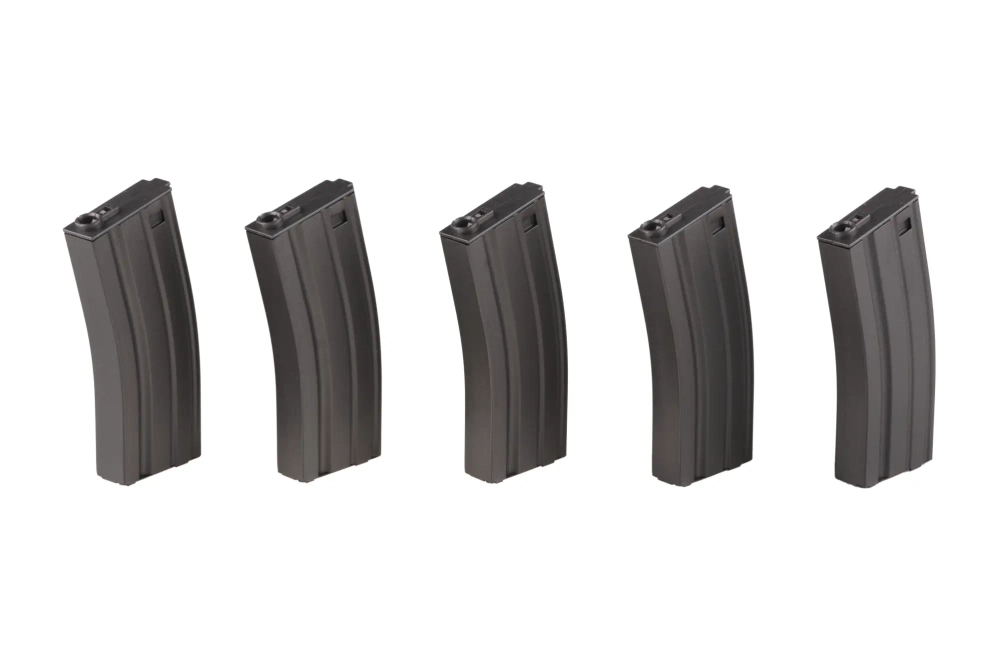 Set of 5 Real-Cap 30 BB Magazines for M4/M16 Replicas - Grey