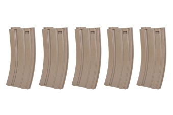 Lot de 5 speedloaders Mid-Cap SRC pour AR/M4 pour 140 plombs Tan + speedloader