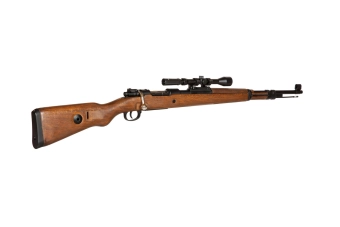 Airsoft pušky Kar98k (pružina) - dřevěná verze + dalekohled
