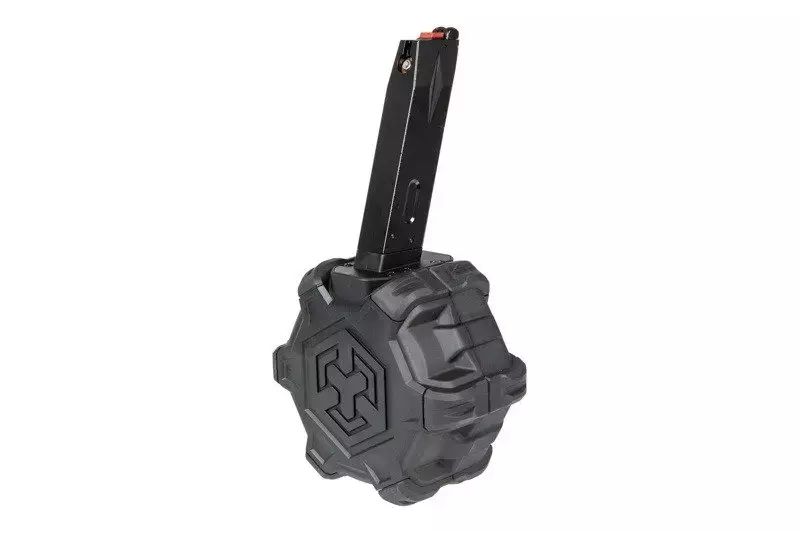 Tambour chargeur gaz owy 350 balles pour répliques Beretta / MB - noir