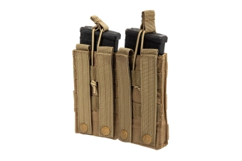 Pochette à fermeture rapide pour 2 chargeurs type M4/M16 - Coyote