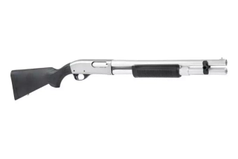 M870 Police Extended Version Shotgun Replica - Silver