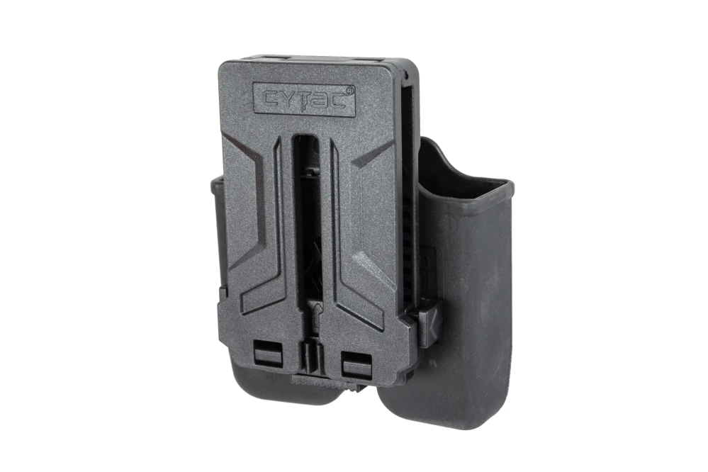 Double pistol magazine pouch - black