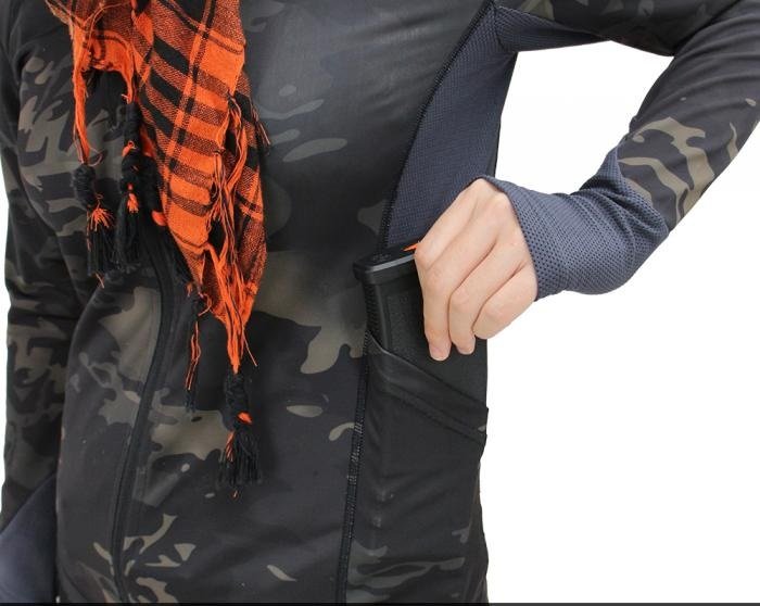 Parka elástica con capucha - Multicam