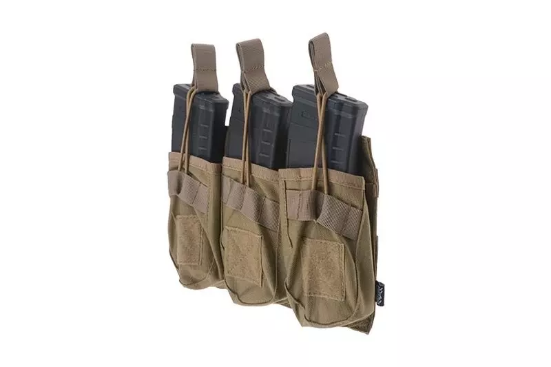 Triple OPEN Pouch for AK Magazines – Tan